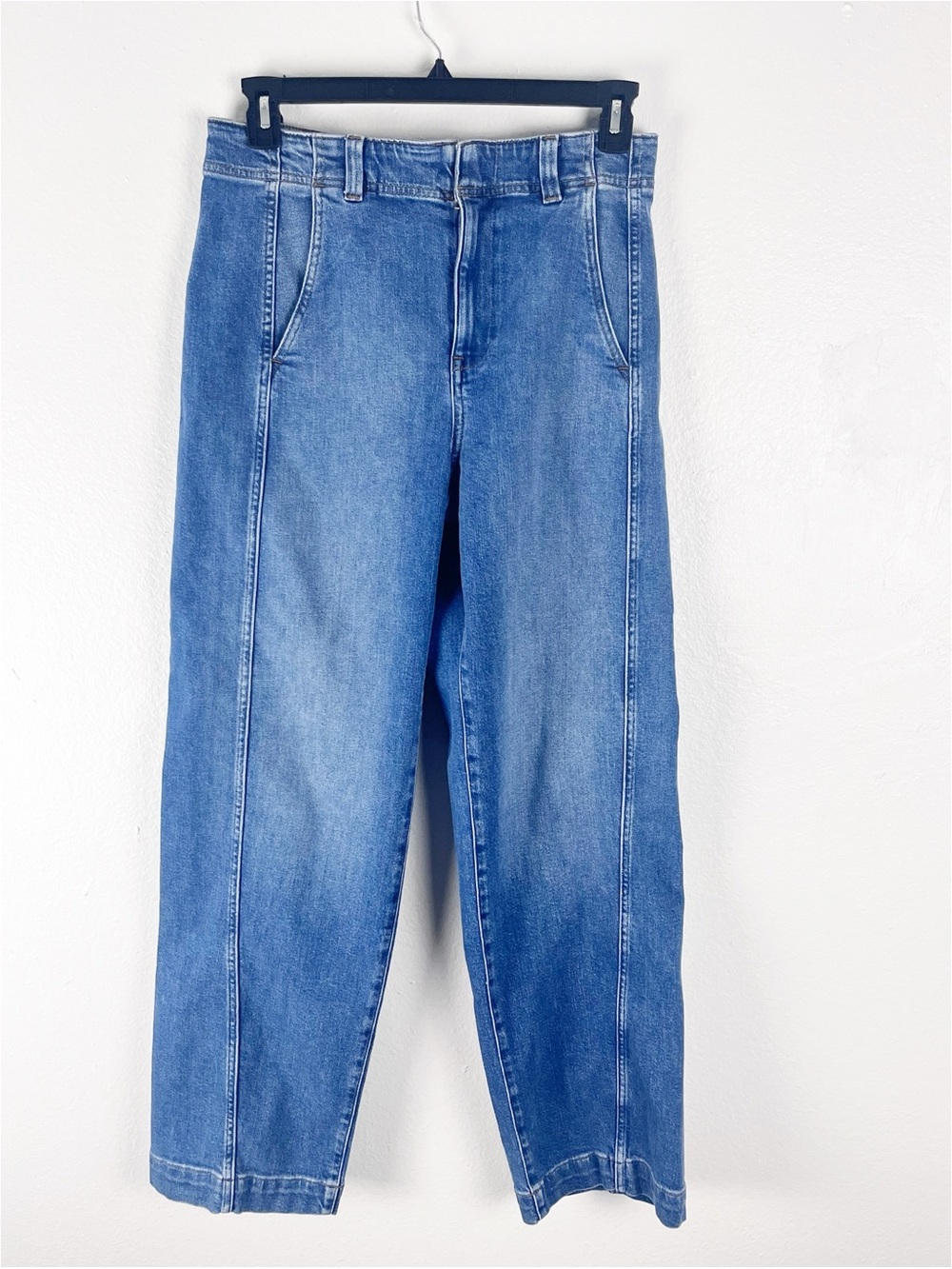 MADEWELL Blue Denim High Rise Tapered Trouser Jeans Size 29 Preppy Casual Boho